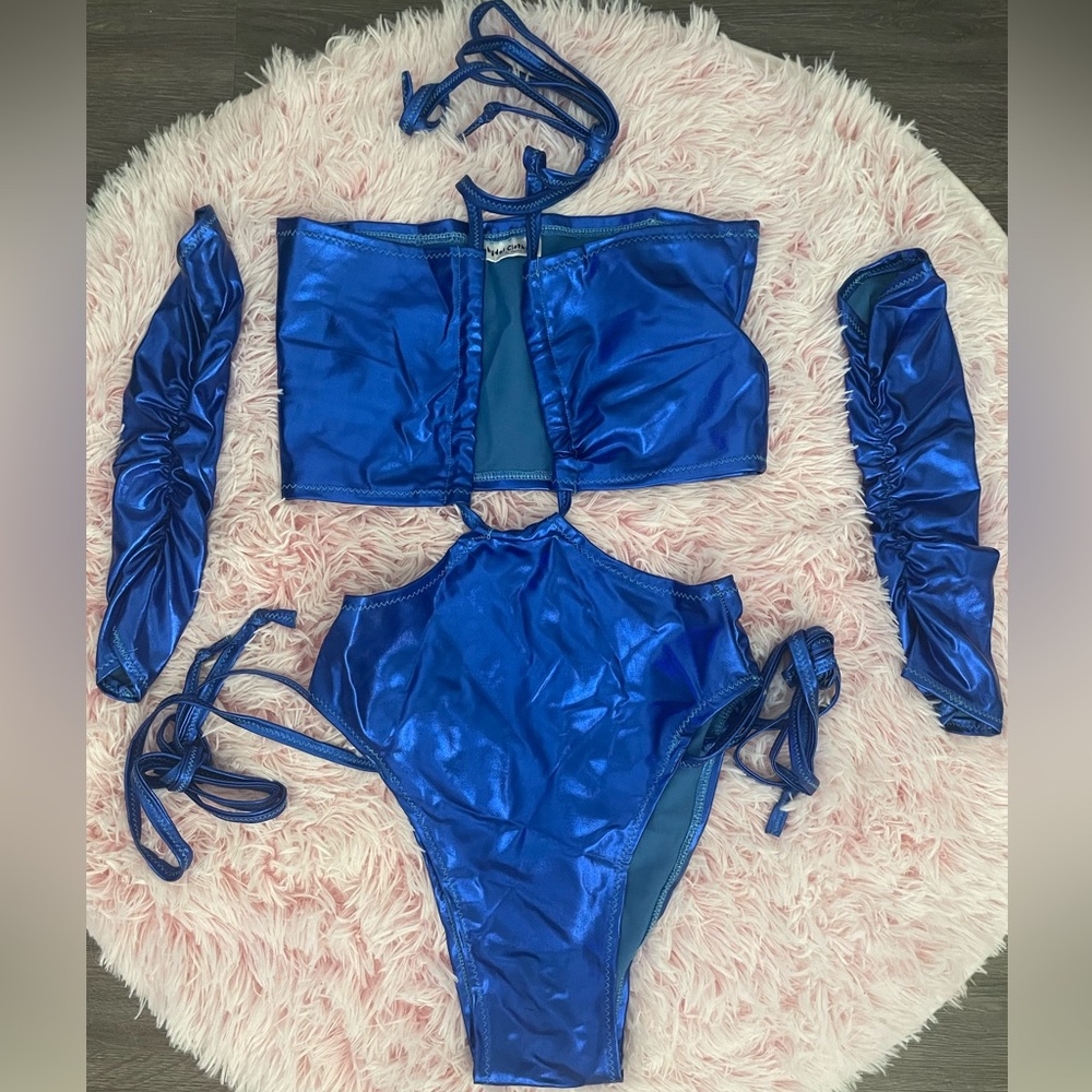Babydol clothing tecna backless bodysuit in blue.